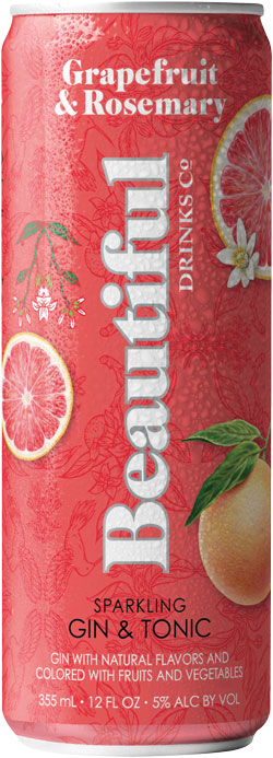 Grapefruit & Rosemary Sparkling Gin & Tonic - Beautiful Drinks Company